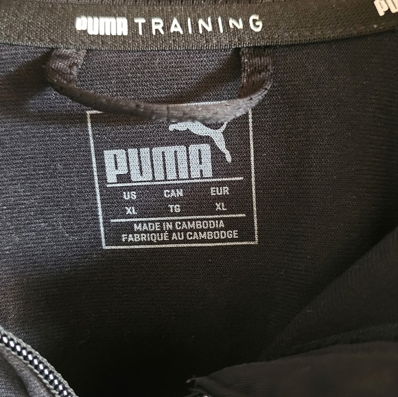 Men's XL Puma Black Zip-Up Jacket - Picture 3 of 6